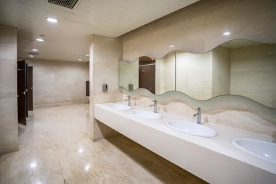 Wide View of Modern Bathroom
